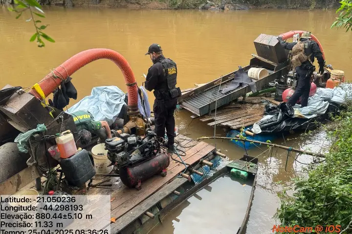 Polícia Federal desarticula garimpo ilegal de ouro em Tiradentes e São João del-Rei
