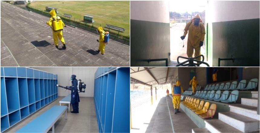 Guarda Municipal e Demlurb promovem ação de descontaminação no Estádio