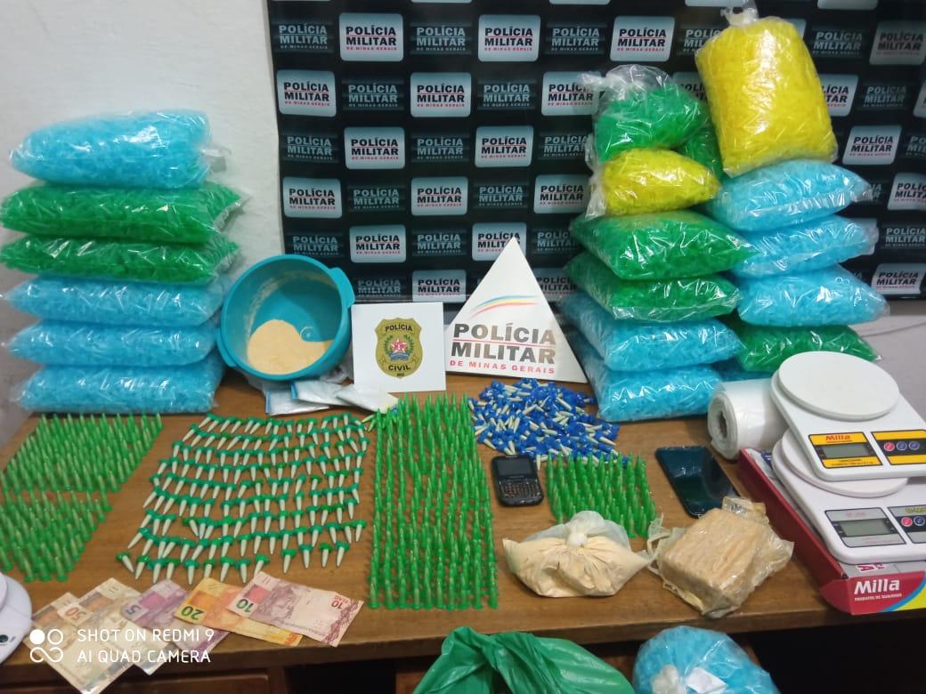 Policia Militar e Civil apreende drogas em Tombos