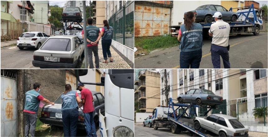 Prefeitura reboca carros abandonados em Juiz de Fora