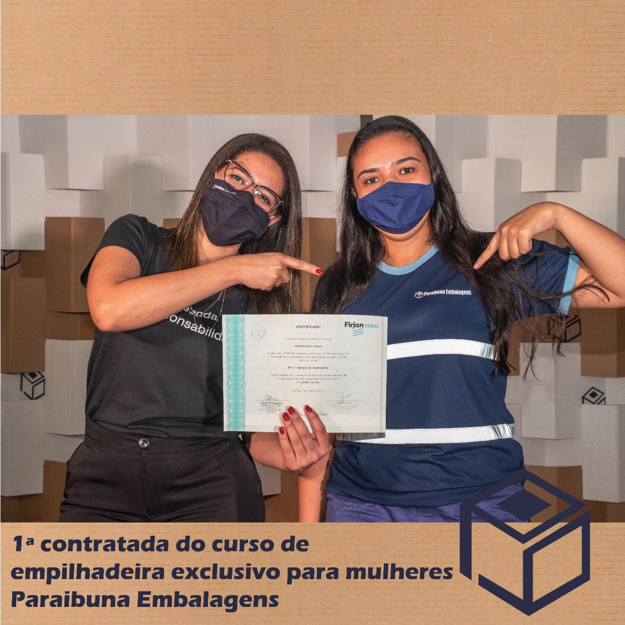 Paraibuna Embalagem forma primeira turma do curso de empilhadeira exclusivo para mulheres