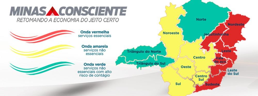 Vale do Aço e Sudeste regridem e estado passa a ter seis regiões na onda vermelha do Minas Consciente