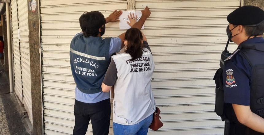 Fiscalização pela Vida interdita estabelecimento no centro