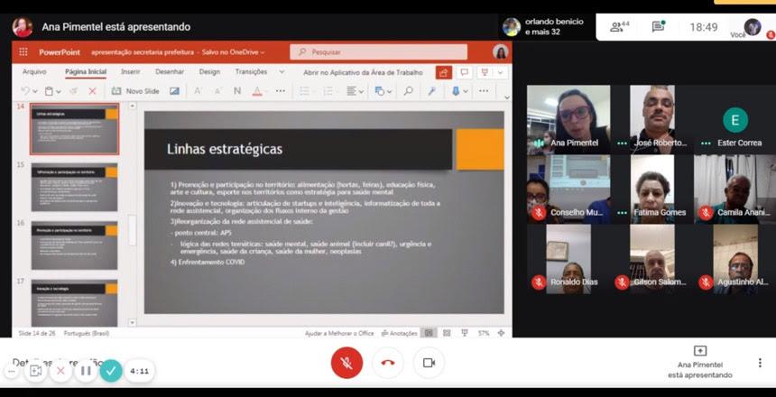 Equipe da Secretaria de Saúde apresenta metas e desafios da gestão ao Conselho de Saúde