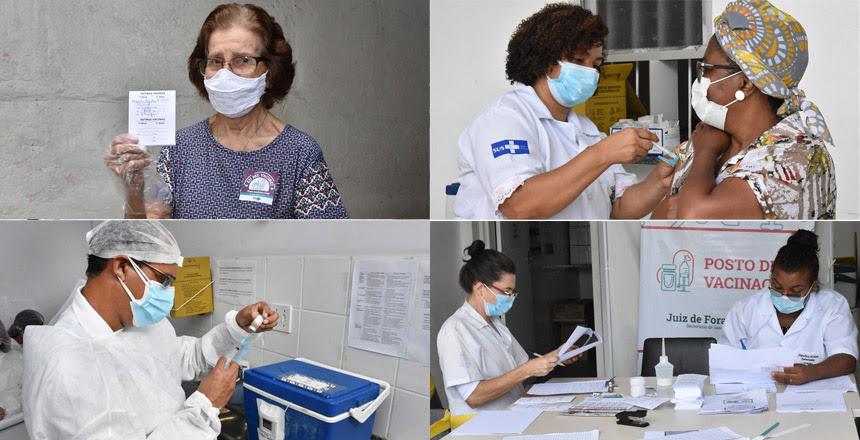 PJF vacina 1.681 idosos acima de 90 anos e 335 profissionais de saúde ativos de 60 anos ou mais