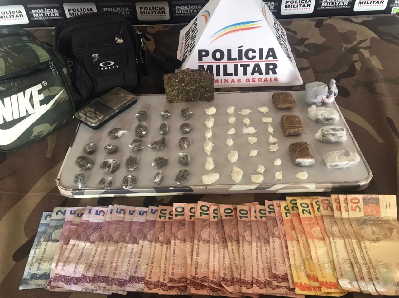 PM prende quatro pessoas por tráfico de drogas no bairro Parque das Águas