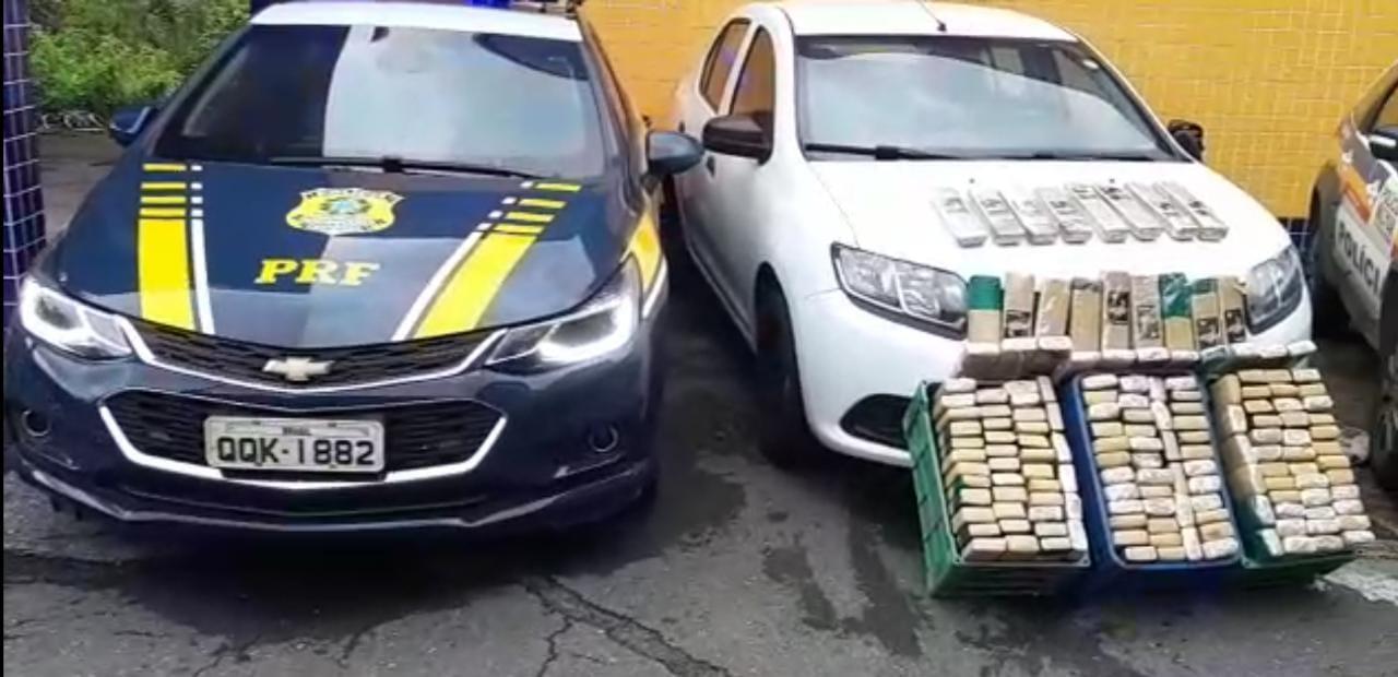 PRF apreende cerca de 160 kg de maconha na BR-040