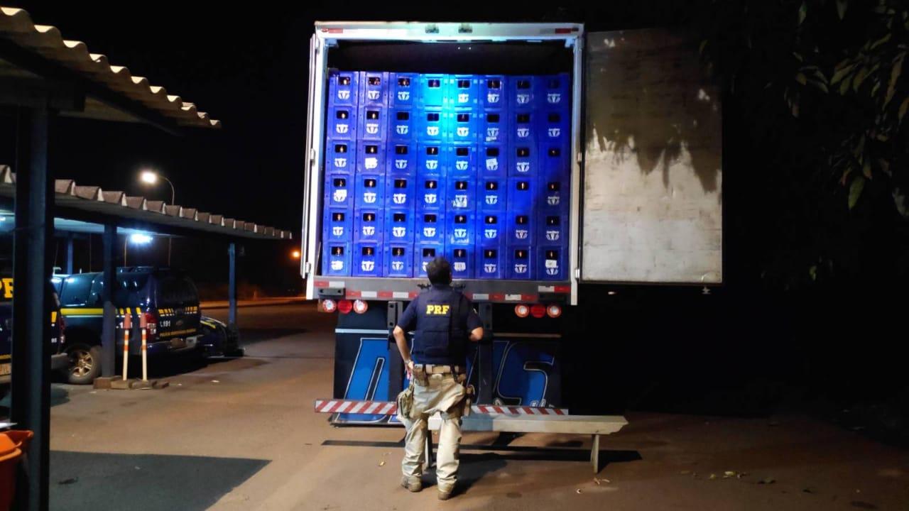 PRF apreende segunda carreta carregada de cerveja sem Nota Fiscal em menos de uma semana