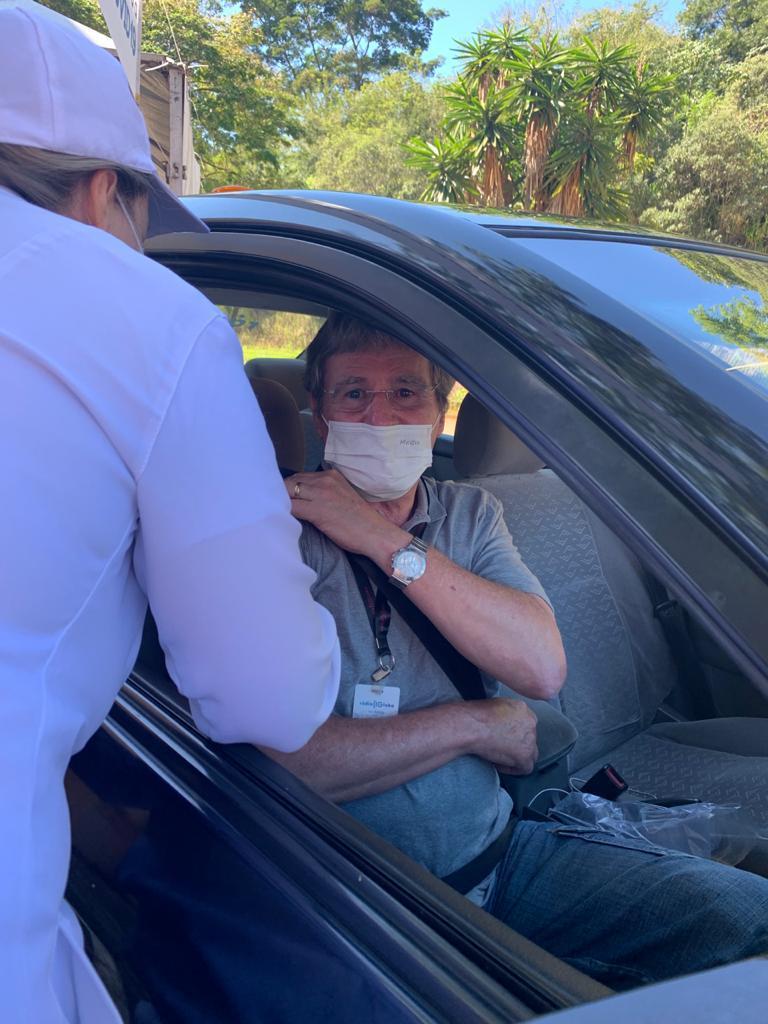 Alberto Bejani é vacinado