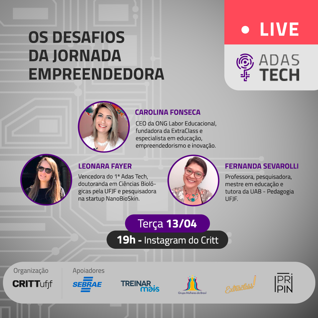 Critt promove live sobre os desafios da mulher empreendedora