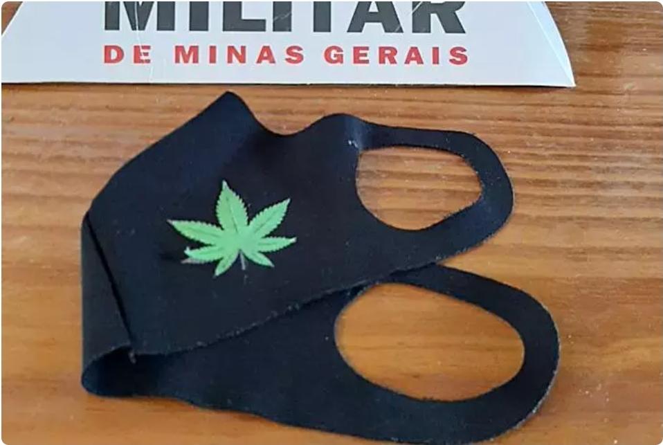 Homem foi preso em Rio Novo por usar máscara de maconha