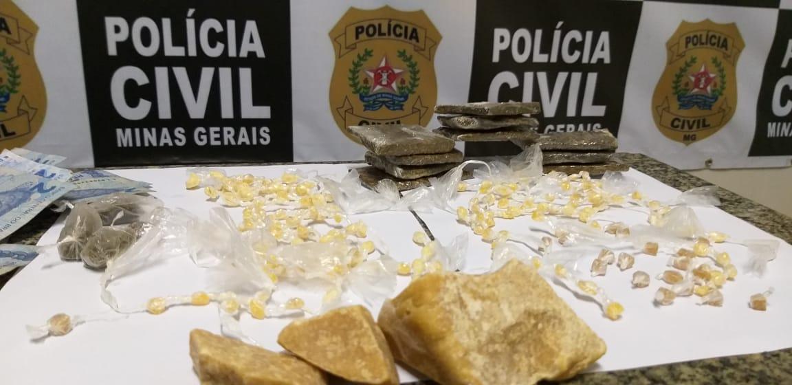 PCMG apreende 195 pedras de crack em operação de combate ao tráfico