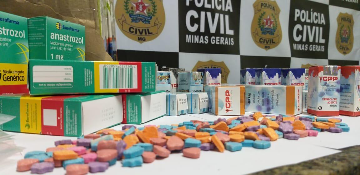PCMG apreende 300 comprimidos de ecstasy e anabolizantes em Juiz de Fora