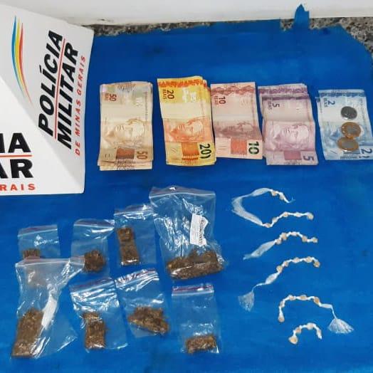 PM prende materiais relacionados ao tráfico com menor infrator