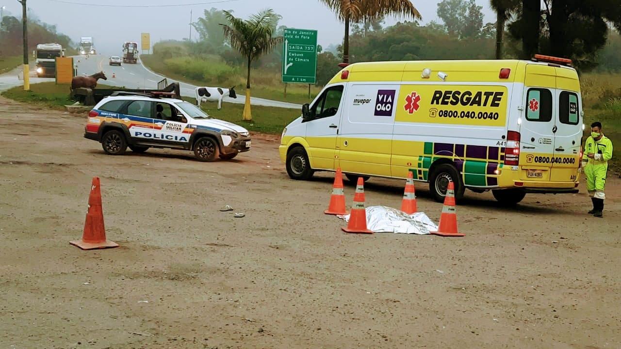 Acidente envolvendo um caminhão deixa uma vítima em Ewbank da Câmara