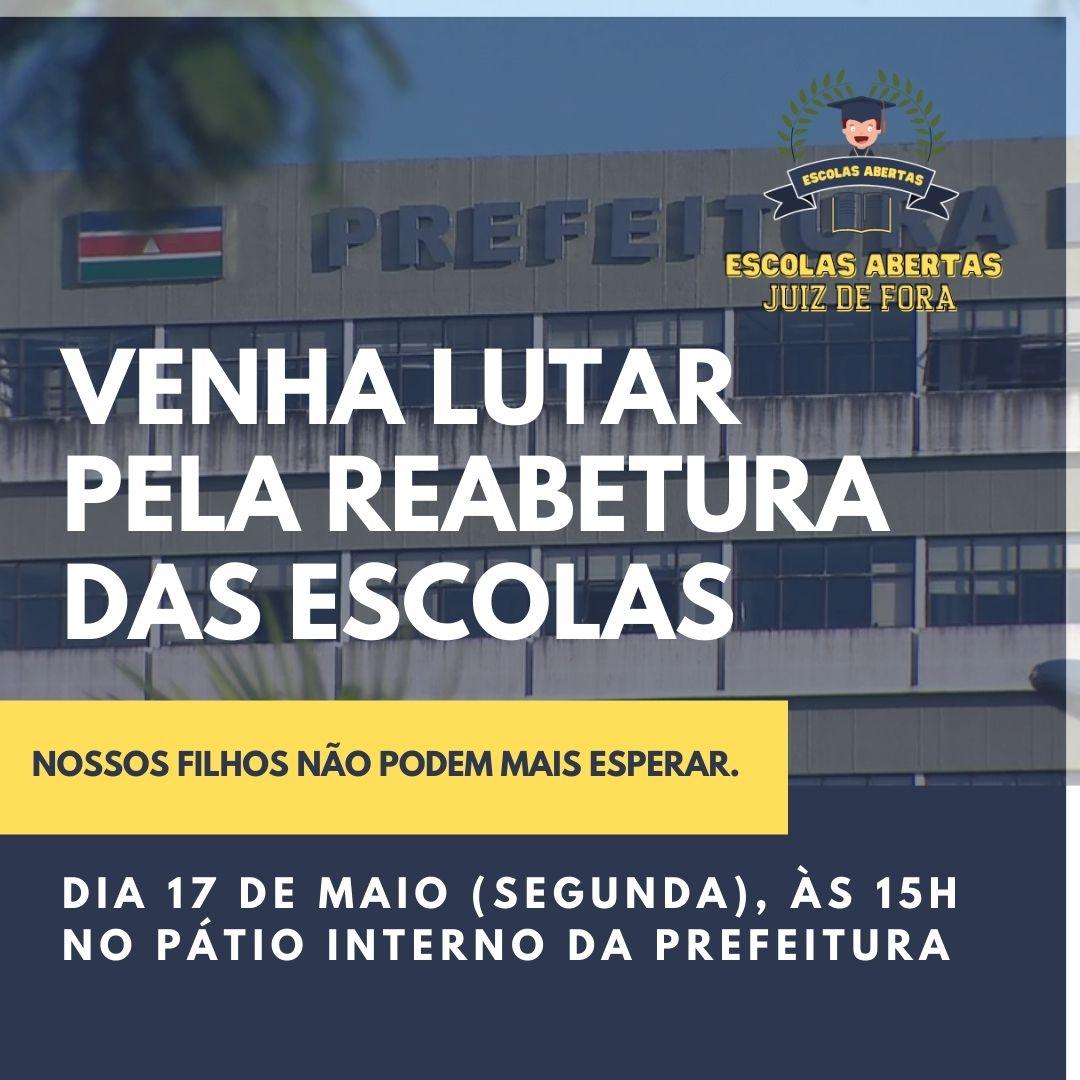 Pais realizam vigília na porta da prefeitura cobrando ensino presencial
