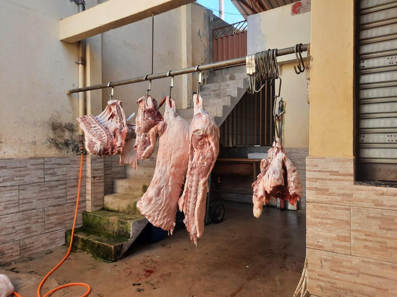 Ação integrada apreende cerca de uma tonelada de carnes em abatedouro clandestino em Ubá