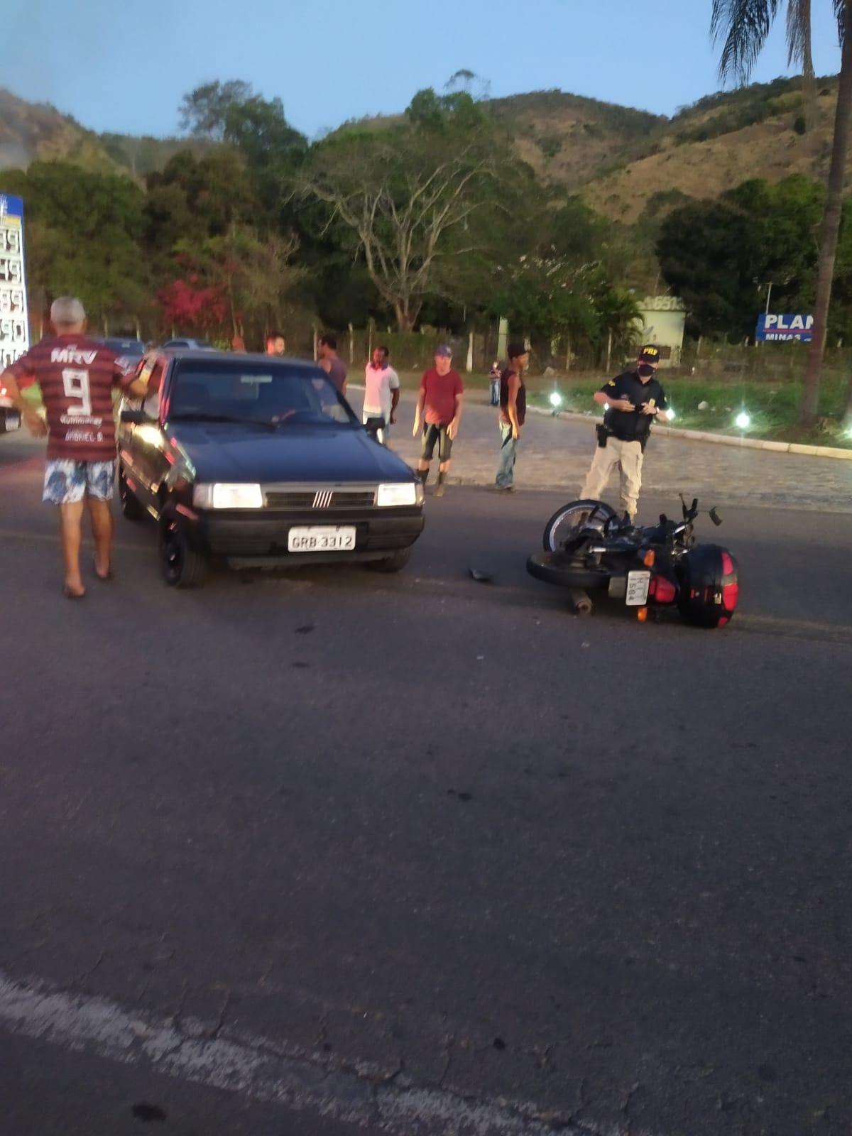 Acidente de motocicleta é registrado no município de Leopoldina