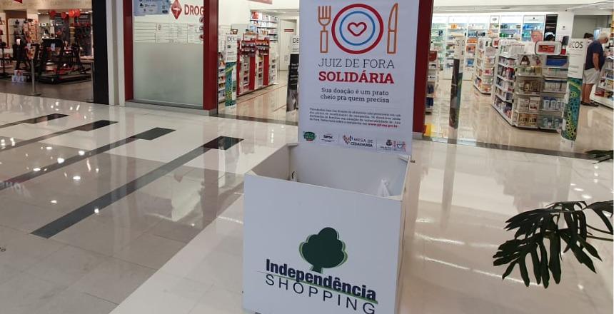 Campanha Juiz de Fora Solidária continua em parceria com Independência Shopping