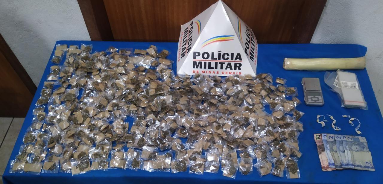 Polícia Militar apreende materiais relacionados ao tráfico de drogas no bairro Marumbi