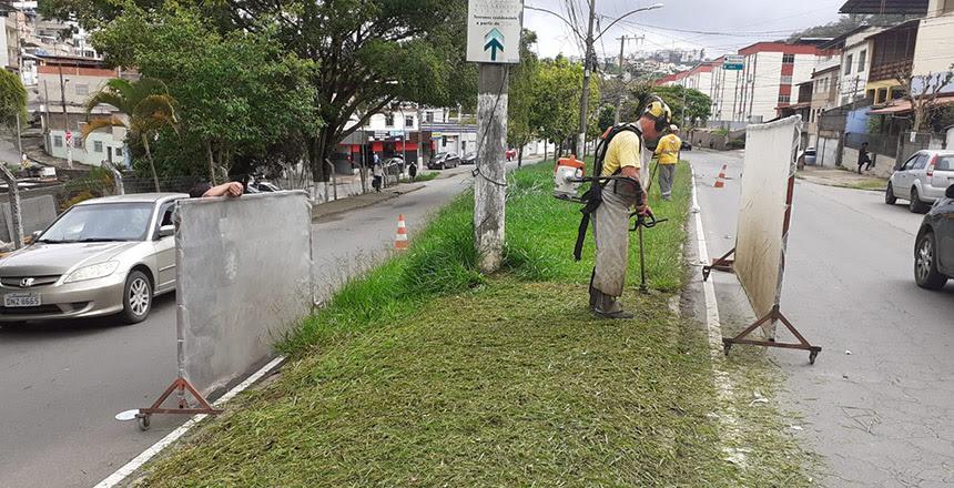 Empav prossegue com serviços de zeladoria em praças e vias do município