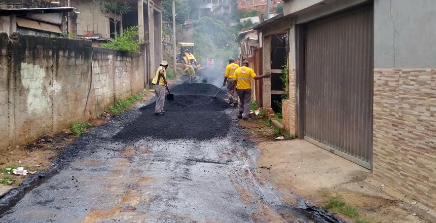 Empav realiza pavimentação asfáltica completa no bairro Santa Rita