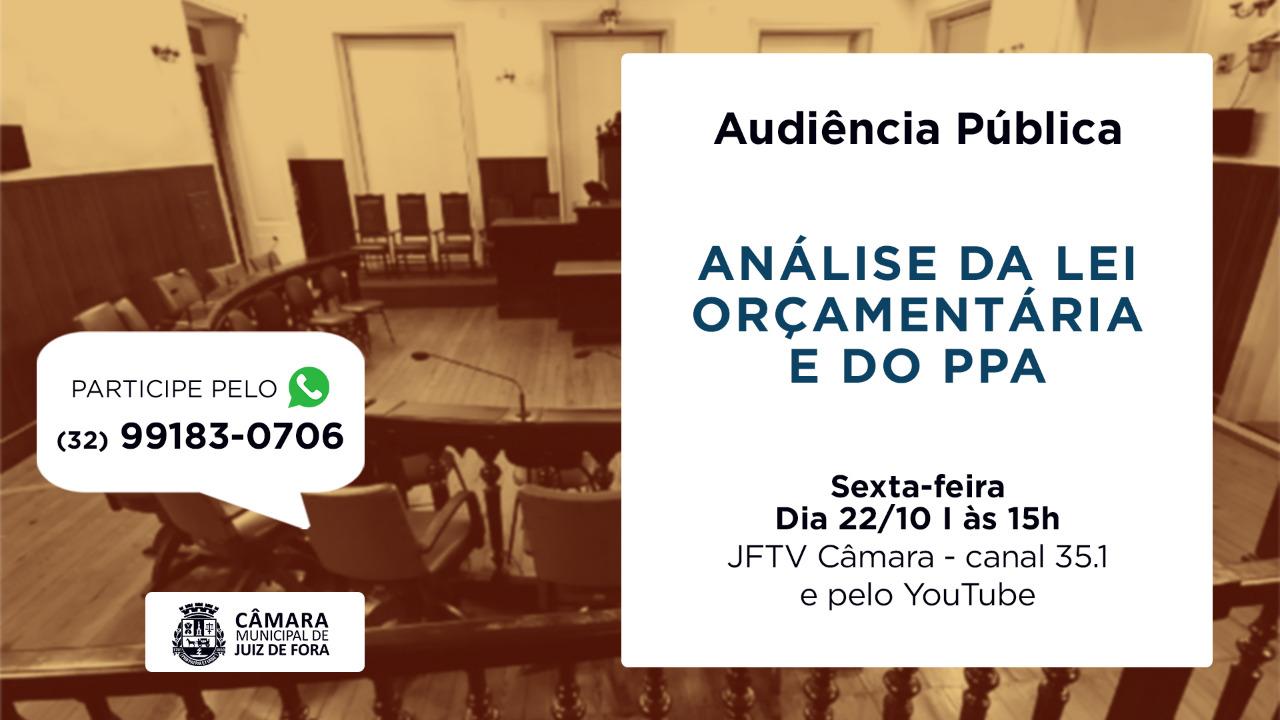 Orçamento Municipal será debatido em Audiência Pública