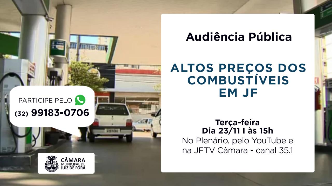 Câmara discutirá preço dos combustíveis em Audiência Pública