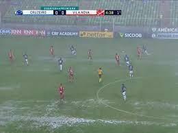 Cruzeiro x Vila Nova é interrompido por causa da forte chuva em Belo Horizonte