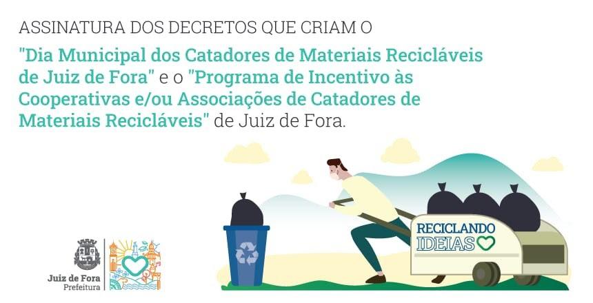 Em evento nesta sexta, PJF cria “Dia Municipal do Catador” e Programa de Incentivo