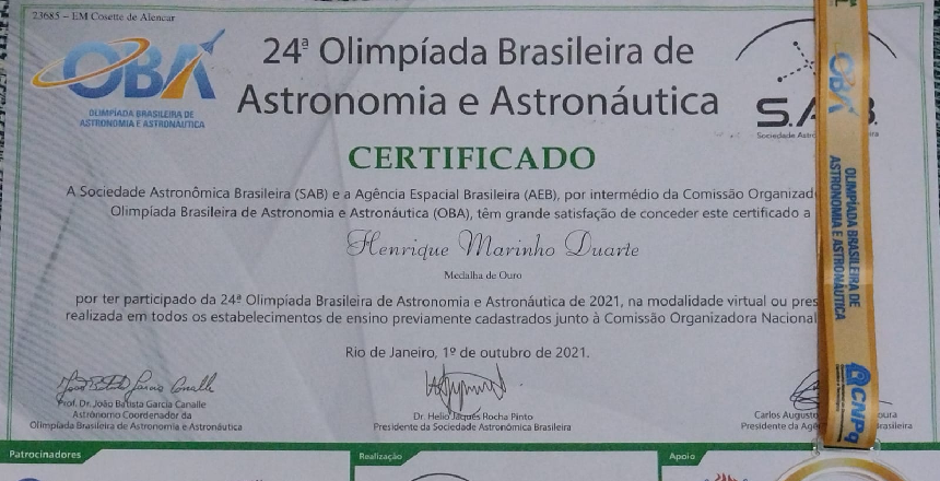 Alunos da Escola Municipal Cosette de Alencar conquistam medalhas em competições nacionais