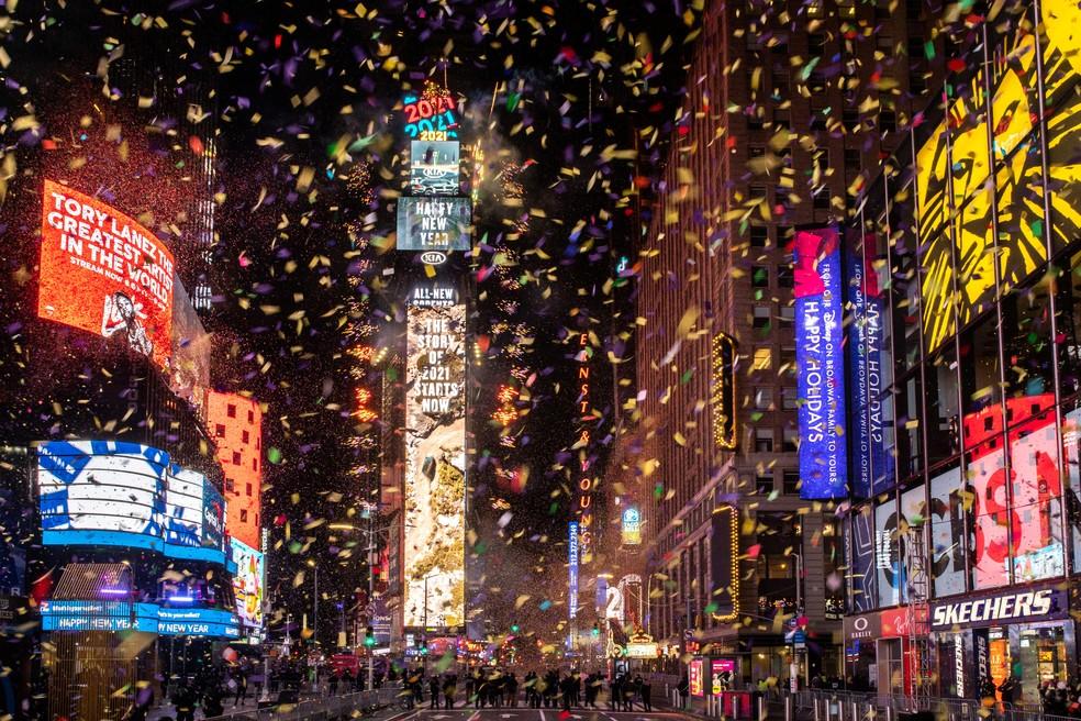 Ano Novo na Times Square, em Nova York, terá redução de público após aumento de casos de Covid