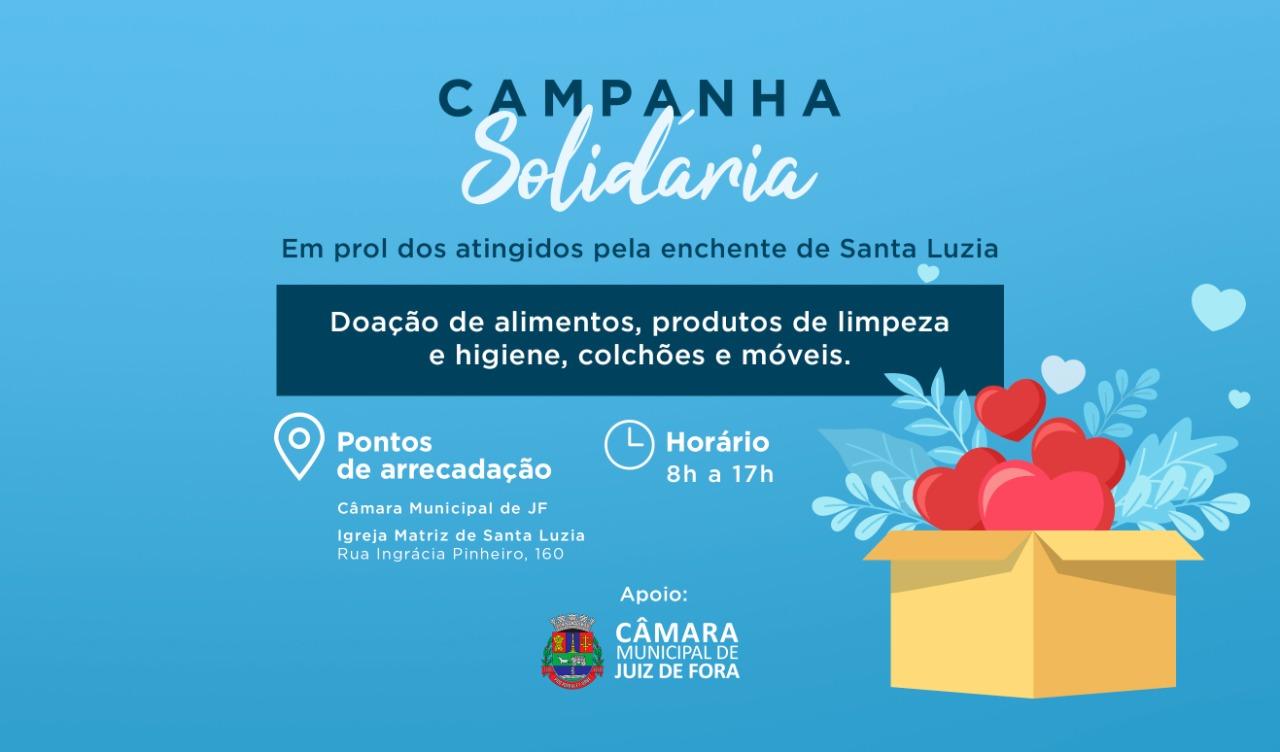 Câmara apoia campanha de auxílio às vítimas da enchente no Santa Luzia
