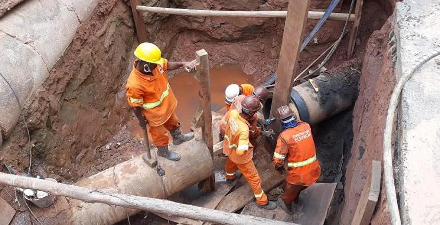 Cesama continua com interligação da nova rede de sucção do Linhares
