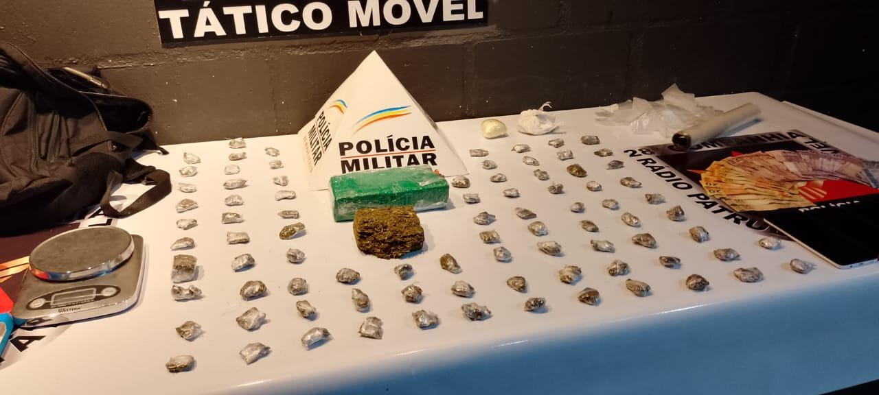 Dois homens são presos por tráfico de drogas no bairro Santo Antônio