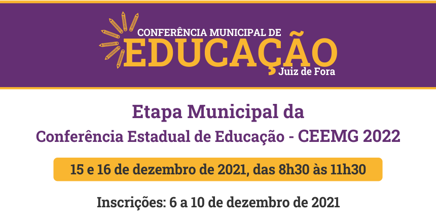 Inscrições para Conferência Municipal de Educação começam na segunda, dia 6