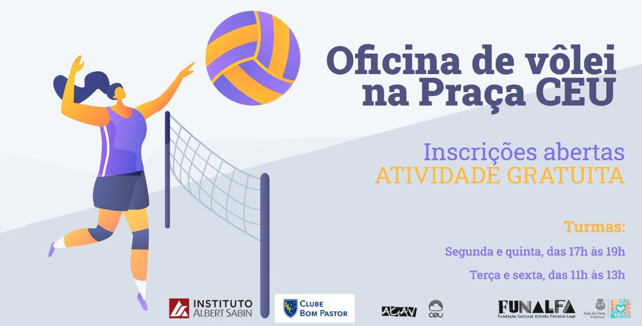 PJF oferece 40 vagas gratuitas na Oficina de Vôlei da Praça CEU