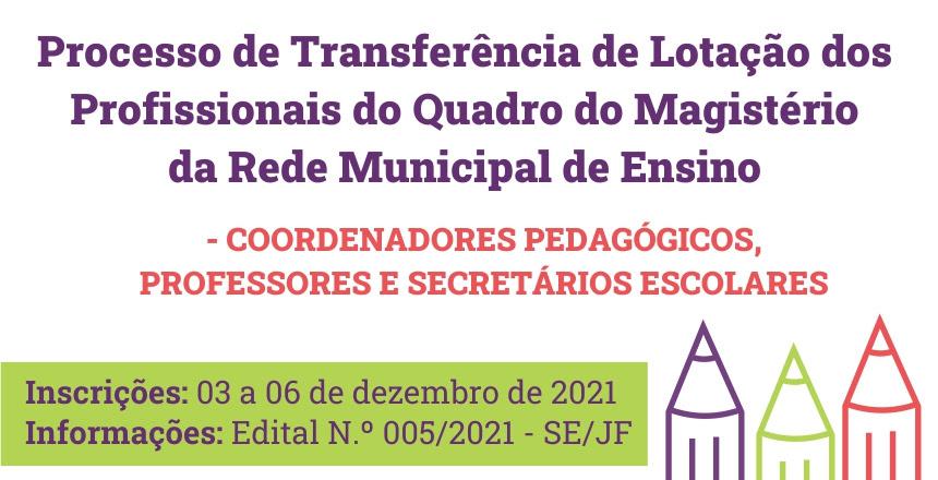 SE abre inscrições para transferência de lotação de profissionais do magistério municipal