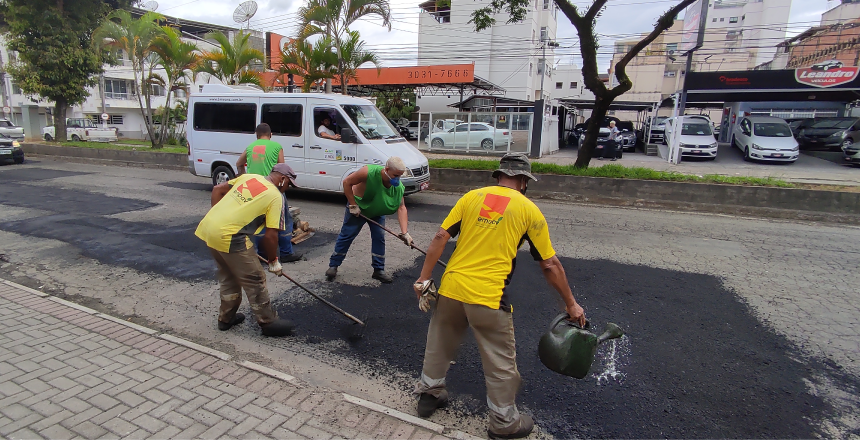 Empav realiza operação tapa-buracos nos bairros Cascatinha, Encosta do Sol, Graminha, Ipiranga e Nova Era