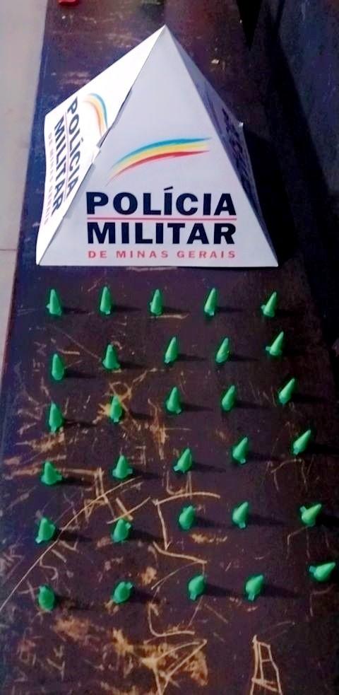 Sacola com trinta pinos de cocaína é apreendida em Ubá