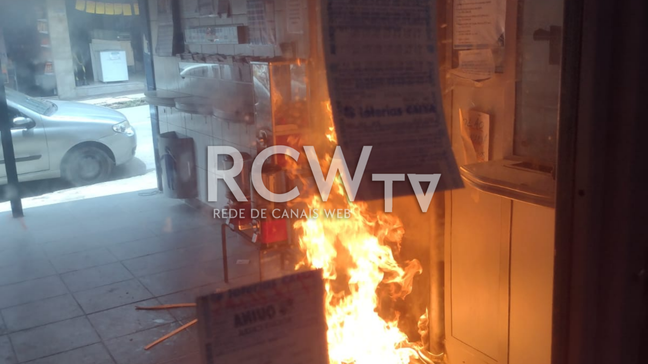 Assaltantes colocam fogo em casa lotérica no bairro Progresso