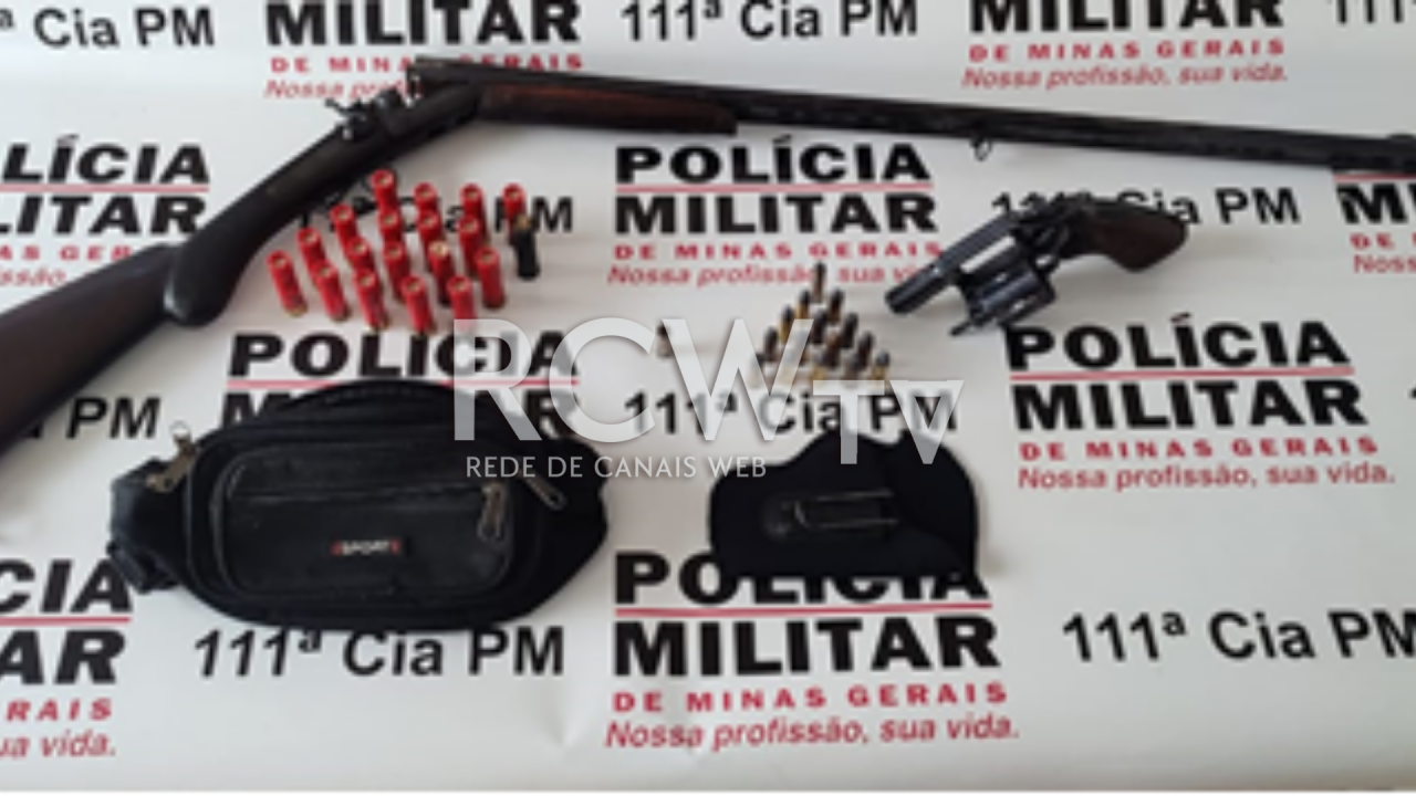 Homem, de 70 anos, é preso por porte ilegal de armas de fogo em Ubá