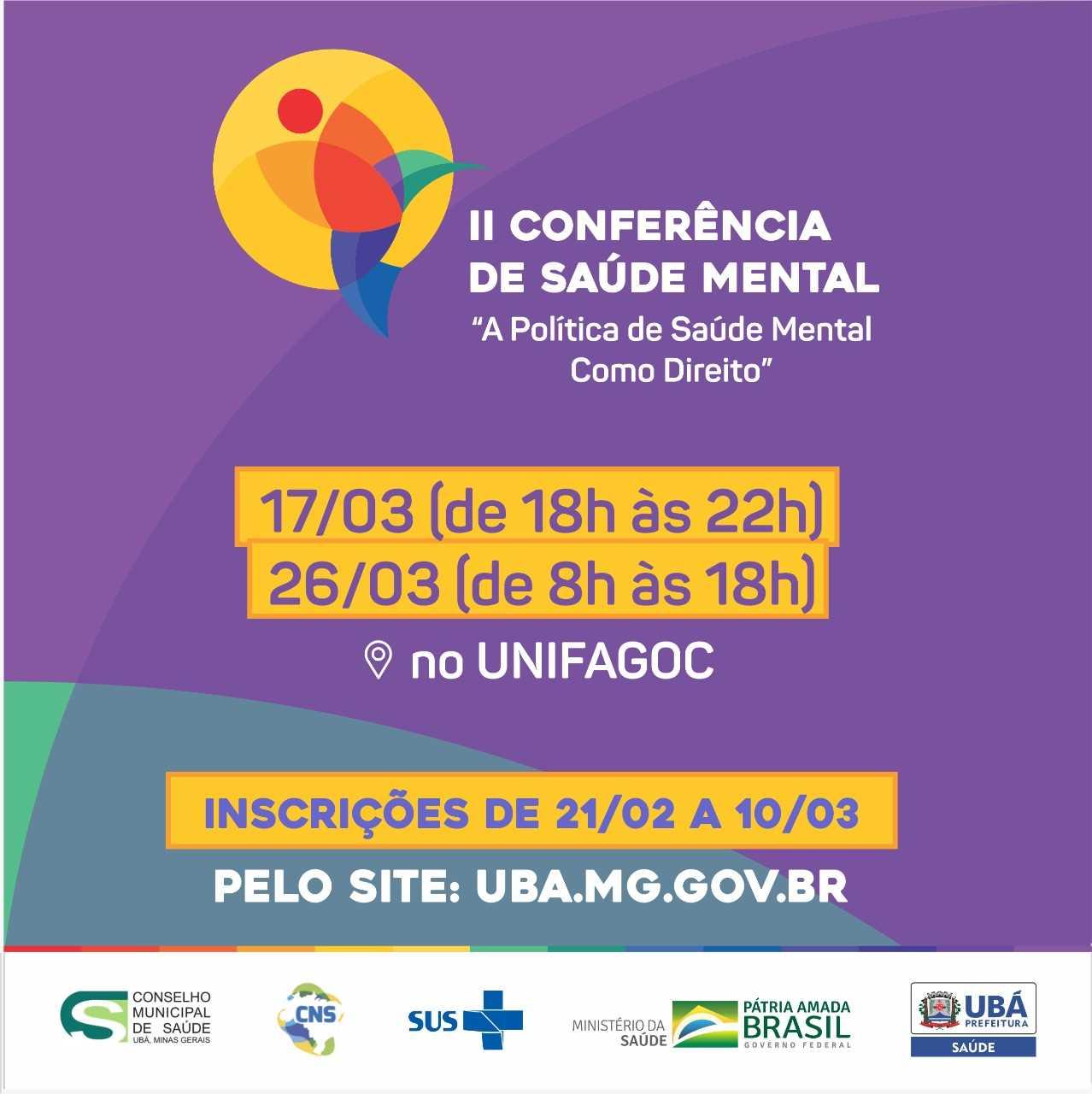 Ubá anuncia realização da II Conferência de Saúde mental e XII Conferência Municipal de Saúde