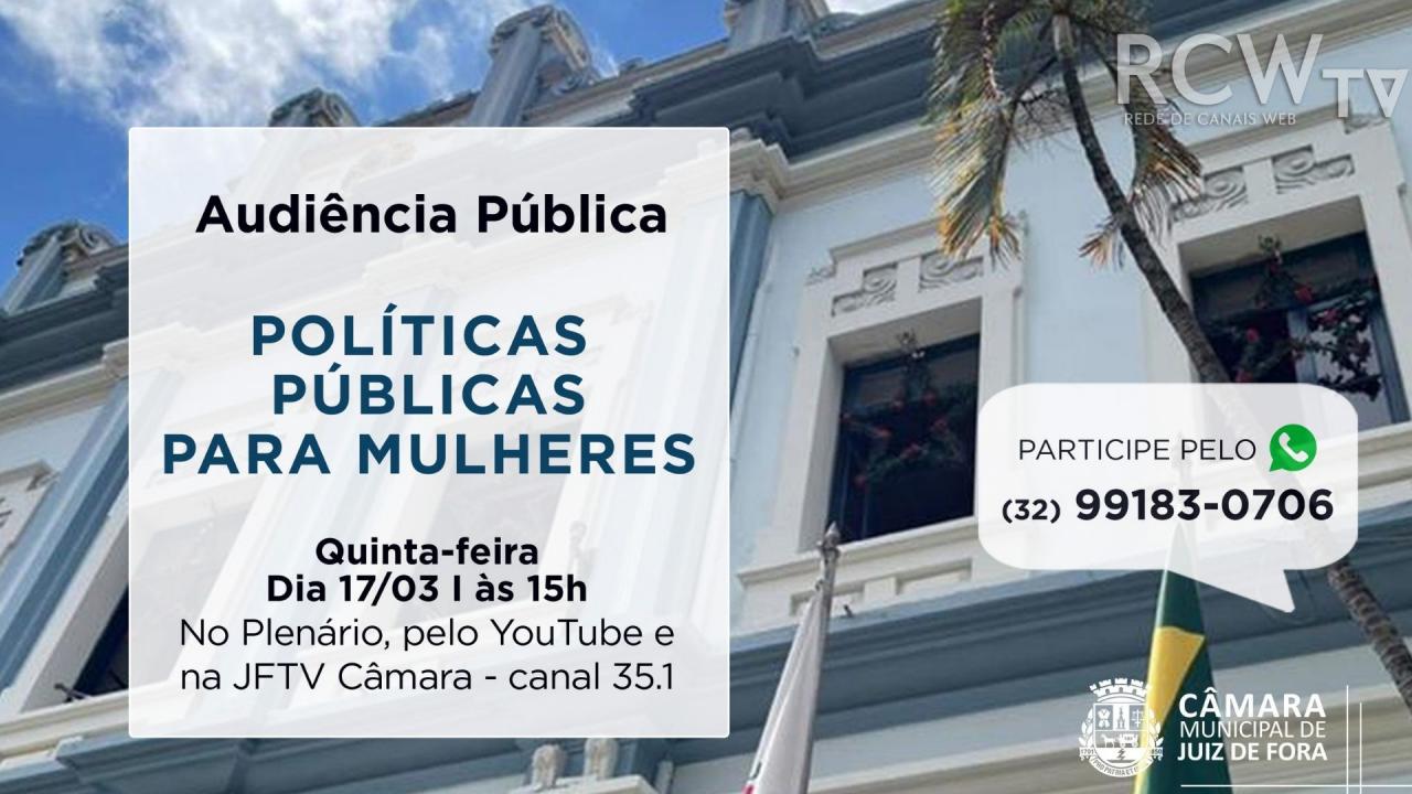 Políticas públicas para mulheres é pauta de Audiência
