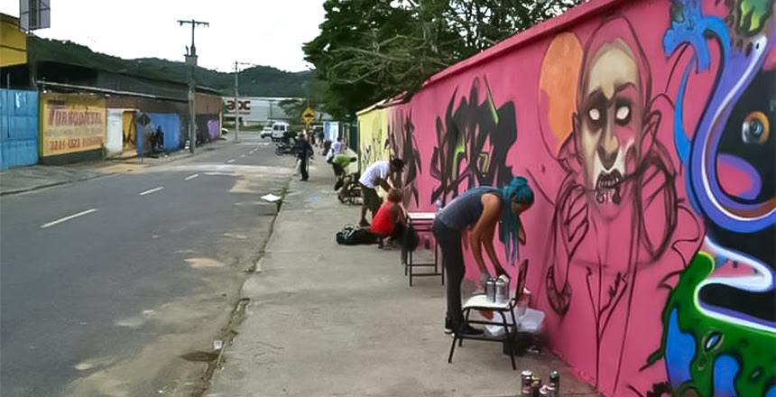 Encontro de grafite reúne artistas do Brasil, México e Portugal