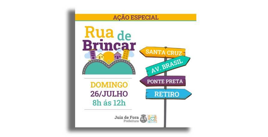 PJF promove atividades nas Ruas de Brincar de Santa Cruz, Retiro, Ponte Preta e Av. Brasil