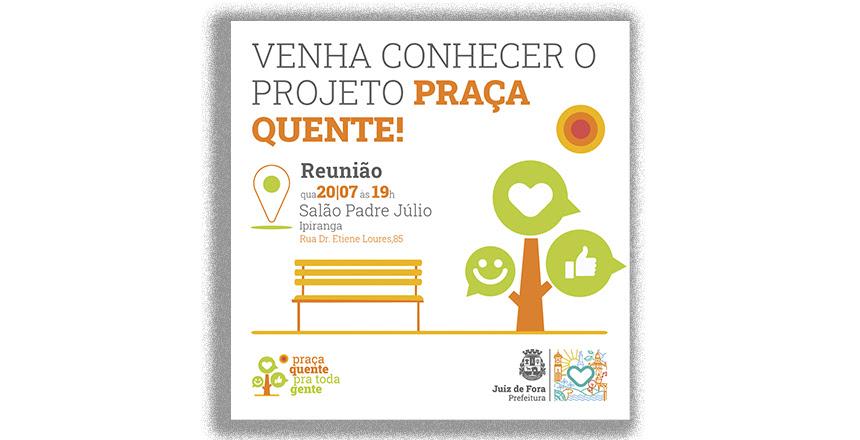 Reunião no bairro Ipiranga sobre projeto Praça Quente acontece na quarta-feira, 20