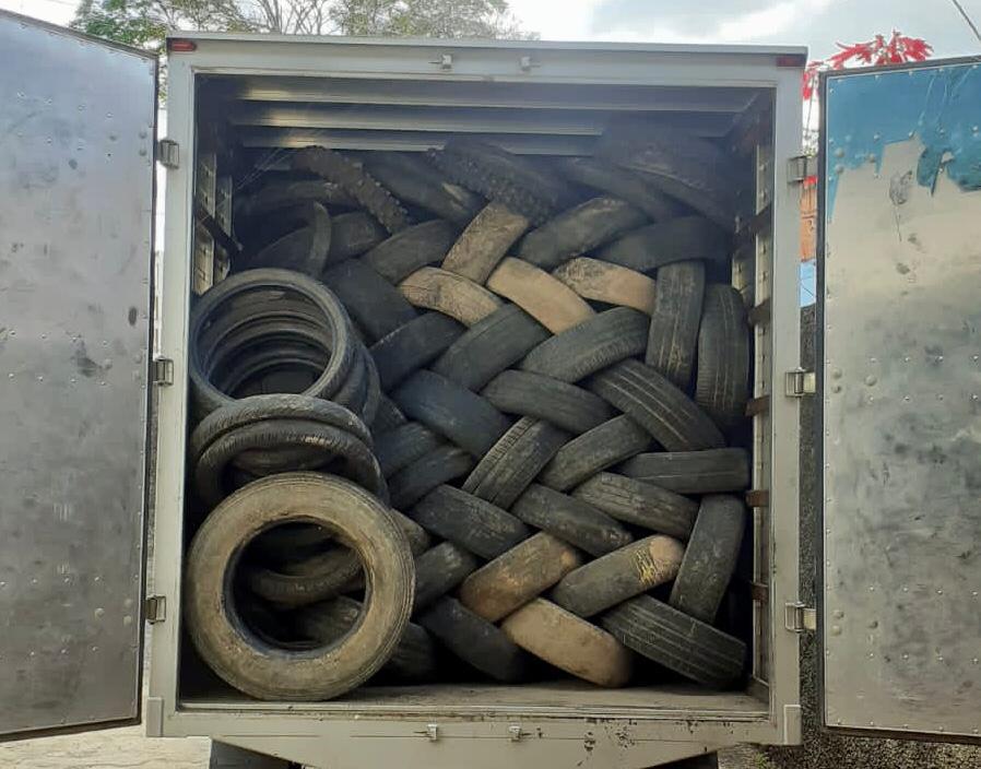 Setor de endemias de Matias Barbosa encaminha cerca de 200 pneus para reciclagem