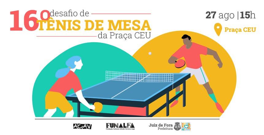 16º Desafio de Tênis de Mesa da Praça CEU acontece no sábado, 27