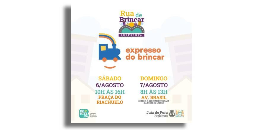 Em parceria com PJF, projeto itinerante promove atividades na Praça do Riachuelo e na Rua de Brincar